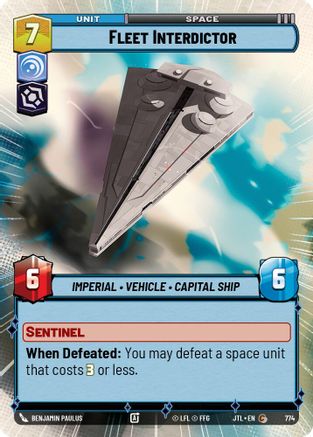 Fleet Interdictor (Hyperspace Foil) (774) [Jump to Lightspeed] Foil