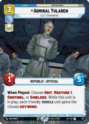 Admiral Yularen - Fleet Coordinator (Hyperspace Foil) (781) [Jump to Lightspeed] Foil