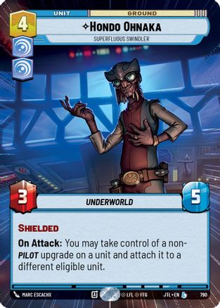 Hondo Ohnaka - Superfluous Swindler (Hyperspace Foil) (790) [Jump to Lightspeed] Foil
