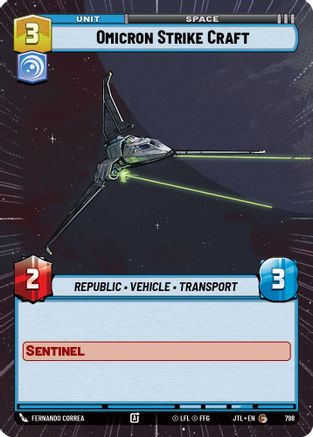 Omicron Strike Craft (Hyperspace Foil) (798) [Jump to Lightspeed] Foil