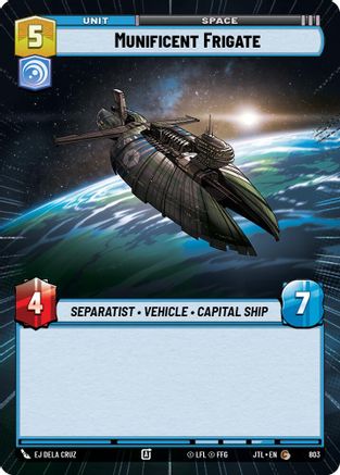 Munificent Frigate (Hyperspace Foil) (803) [Jump to Lightspeed] Foil