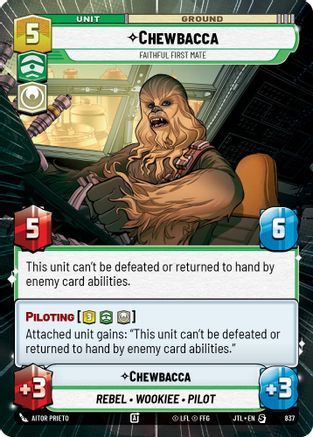 Chewbacca - Faithful First Mate (Hyperspace Foil) (837) [Jump to Lightspeed] Foil