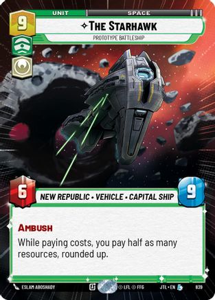 The Starhawk - Prototype Battleship (Hyperspace Foil) (839) [Jump to Lightspeed] Foil