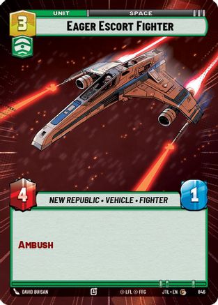 Eager Escort Fighter (Hyperspace Foil) (846) [Jump to Lightspeed] Foil