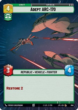 Adept ARC-170 (Hyperspace Foil) (848) [Jump to Lightspeed] Foil