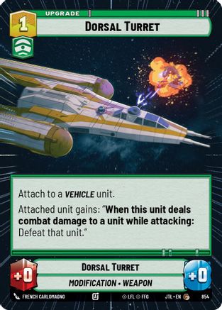 Dorsal Turret (Hyperspace Foil) (854) [Jump to Lightspeed] Foil