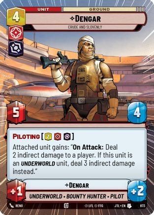 Dengar - Crude and Slovenly (Hyperspace Foil) (873) [Jump to Lightspeed] Foil