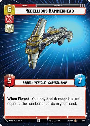 Rebellious Hammerhead (Hyperspace Foil) (887) [Jump to Lightspeed] Foil