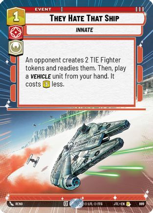 They Hate That Ship (Hyperspace Foil) (889) [Jump to Lightspeed] Foil