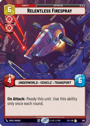 Relentless Firespray (Hyperspace Foil) (891) [Jump to Lightspeed] Foil
