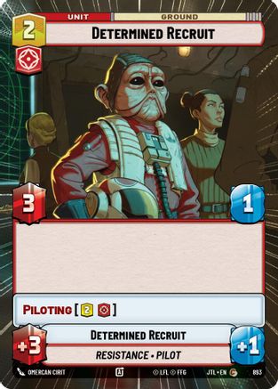 Determined Recruit (Hyperspace Foil) (893) [Jump to Lightspeed] Foil
