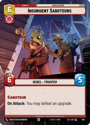 Insurgent Saboteurs (Hyperspace Foil) (902) [Jump to Lightspeed] Foil