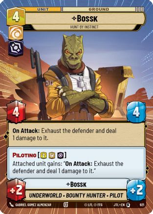 Bossk - Hunt By Instinct (Hyperspace Foil) (921) [Jump to Lightspeed] Foil