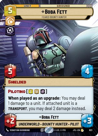 Boba Fett - Feared Bounty Hunter (Hyperspace Foil) (923) [Jump to Lightspeed] Foil