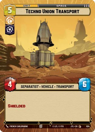 Techno Union Transport (Hyperspace Foil) (924) [Jump to Lightspeed] Foil