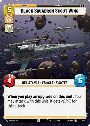 Black Squadron Scout Wing (Hyperspace Foil) (936) [Jump to Lightspeed] Foil
