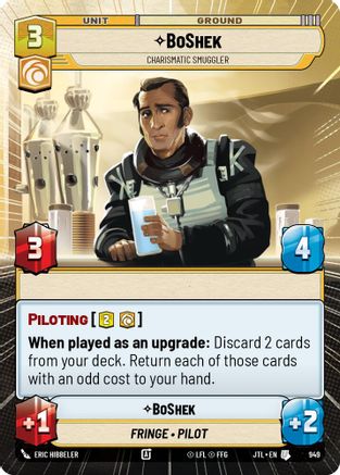 BoShek - Charismatic Smuggler (Hyperspace Foil) (949) [Jump to Lightspeed] Foil