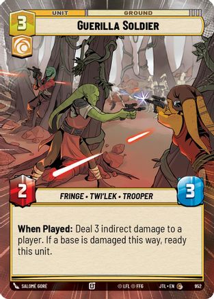 Guerilla Soldier (Hyperspace Foil) (952) [Jump to Lightspeed] Foil