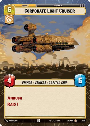 Corporate Light Cruiser (Hyperspace Foil) (959) [Jump to Lightspeed] Foil