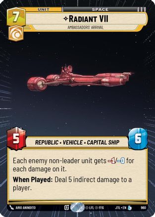 Radiant VII - Ambassadors' Arrival (Hyperspace Foil) (960) [Jump to Lightspeed] Foil