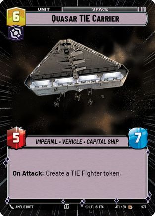 Quasar TIE Carrier (Hyperspace Foil) (977) [Jump to Lightspeed] Foil