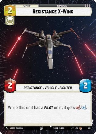 Resistance X-Wing (Hyperspace Foil) (981) [Jump to Lightspeed] Foil