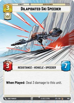 Dilapidated Ski Speeder (Hyperspace Foil) (982) [Jump to Lightspeed] Foil