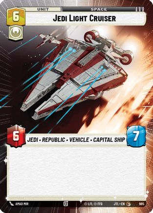 Jedi Light Cruiser (Hyperspace Foil) (985) [Jump to Lightspeed] Foil