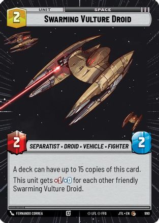 Swarming Vulture Droid (Hyperspace Foil) (990) [Jump to Lightspeed] Foil