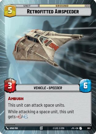 Retrofitted Airspeeder (Hyperspace Foil) (993) [Jump to Lightspeed] Foil
