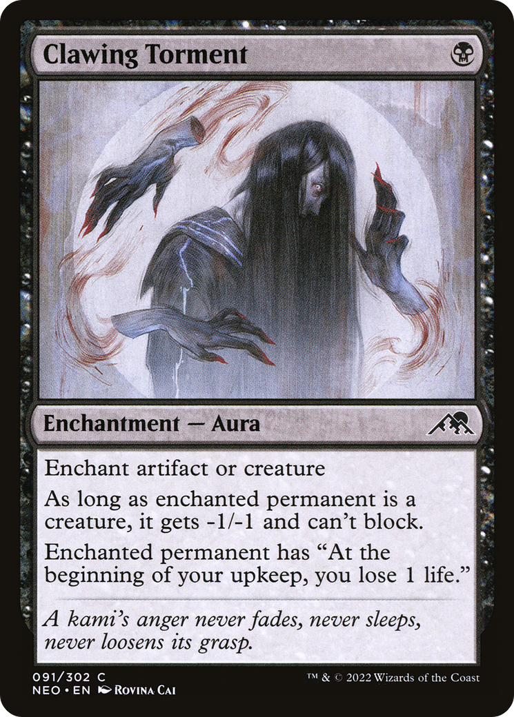Clawing Torment (NEO-091) [Kamigawa: Neon Dynasty] Foil