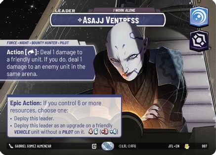 Asajj Ventress - I Work Alone (Showcase) (997) [Jump to Lightspeed] Foil