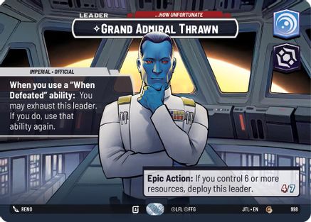 Grand Admiral Thrawn - ...How Unfortunate (Showcase) (998) [Jump to Lightspeed] Foil