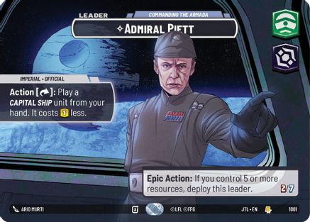 Admiral Piett - Commanding the Armada (Showcase) (1001) [Jump to Lightspeed] Foil