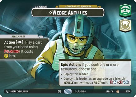 Wedge Antilles - Leader of Red Squadron (Showcase) (1004) [Jump to Lightspeed] Foil