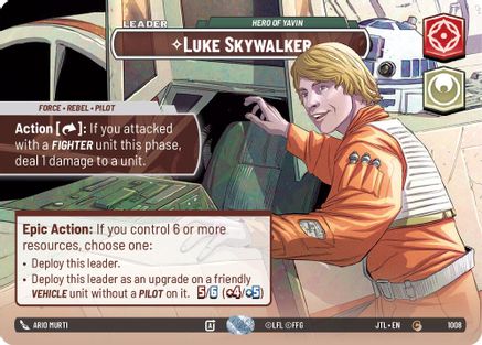 Luke Skywalker - Hero of Yavin (Showcase) (1008) [Jump to Lightspeed] Foil