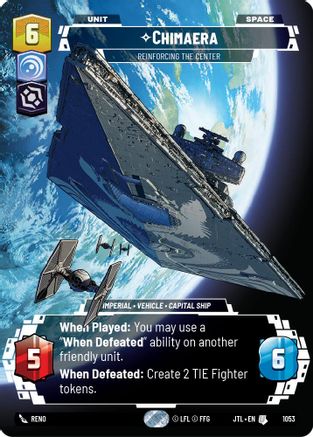 Chimaera - Reinforcing the Center (Prestige Foil) (1053) [Jump to Lightspeed] Foil