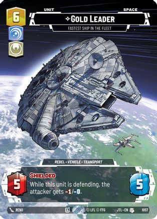 Gold Leader - Fastest Ship in the Fleet (Prestige Foil) (1057) [Jump to Lightspeed] Foil