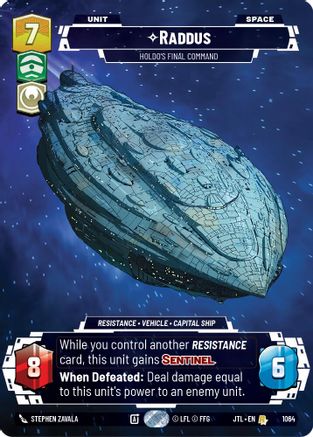 Raddus - Holdo's Final Command (Prestige Foil) (1064) [Jump to Lightspeed] Foil
