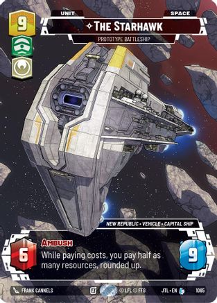 The Starhawk - Prototype Battleship (Prestige Foil) (1065) [Jump to Lightspeed] Foil