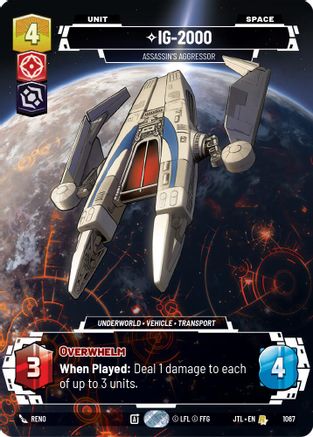 IG-2000 - Assassin's Aggressor (Prestige Foil) (1067) [Jump to Lightspeed] Foil