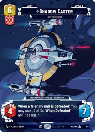 Shadow Caster - Just Business (Prestige Foil) (1072) [Jump to Lightspeed] Foil