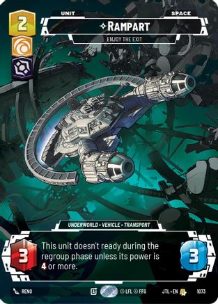 Rampart - Enjoy the Exit (Prestige Foil) (1073) [Jump to Lightspeed] Foil