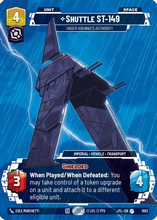 Shuttle ST-149 - Under Krennic's Authority (Prestige Foil) (1083) [Jump to Lightspeed] Foil