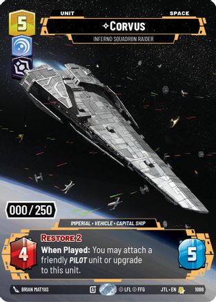 Corvus - Inferno Squadron Raider (Serialized) (1088) [Jump to Lightspeed] Foil