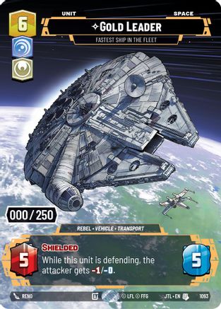 Gold Leader - Fastest Ship in the Fleet (Serialized) (1093) [Jump to Lightspeed] Foil