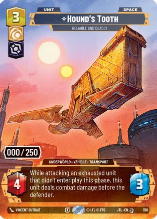 Hound's Tooth - Reliable and Deadly (Serialized) (1110) [Jump to Lightspeed] Foil