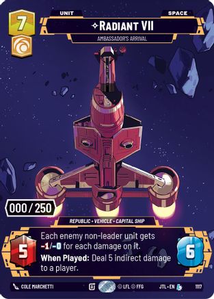 Radiant VII - Ambassadors' Arrival (Serialized) (1117) [Jump to Lightspeed] Foil