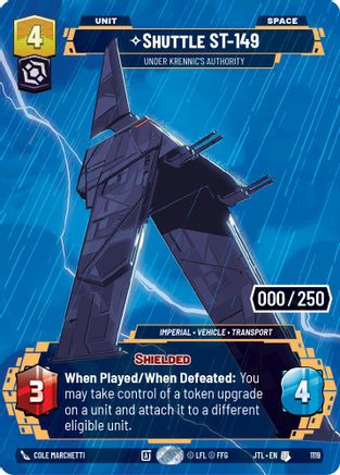 Shuttle ST-149 - Under Krennic's Authority (Serialized) (1119) [Jump to Lightspeed] Foil