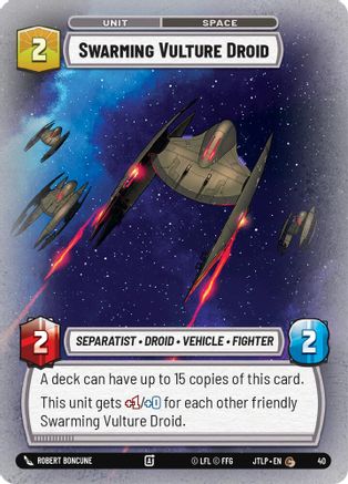 Swarming Vulture Droid (Foil) (40) [Jump to Lightspeed  Weekly Play Promos] Foil